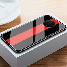 Carcasa Bumper Funda Silicona Espejo T03 para OnePlus 7T Rojo