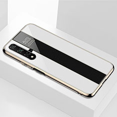 Carcasa Bumper Funda Silicona Espejo T04 para Huawei Honor 20S Blanco