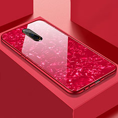 Carcasa Bumper Funda Silicona Espejo T05 para Oppo RX17 Pro Rojo
