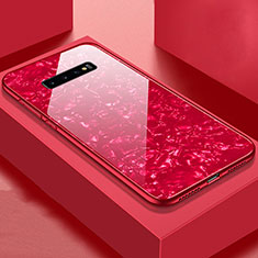 Carcasa Bumper Funda Silicona Espejo U01 para Samsung Galaxy S10 5G Rojo