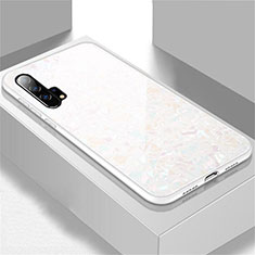 Carcasa Bumper Funda Silicona Espejo Z04 para Huawei Honor 20 Pro Blanco