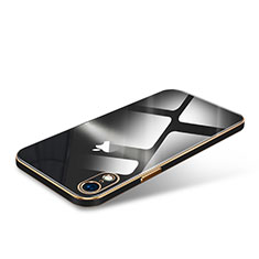 Carcasa Bumper Funda Silicona Lujo Transparente Espejo para Apple iPhone XR Negro