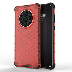 Carcasa Bumper Funda Silicona Transparente 360 Grados AM1 para Huawei Mate 50E Rojo