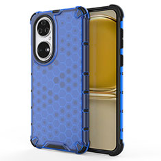 Carcasa Bumper Funda Silicona Transparente 360 Grados AM1 para Huawei P50 Pro Azul