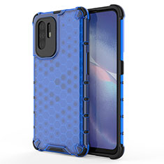 Carcasa Bumper Funda Silicona Transparente 360 Grados AM1 para Oppo A94 5G Azul