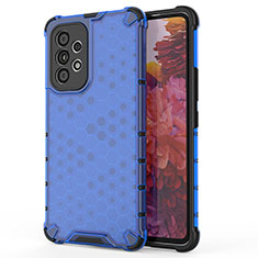 Carcasa Bumper Funda Silicona Transparente 360 Grados AM1 para Samsung Galaxy A53 5G Azul