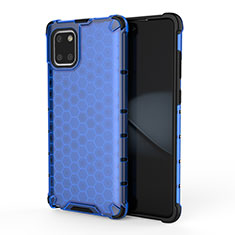 Carcasa Bumper Funda Silicona Transparente 360 Grados AM1 para Samsung Galaxy A81 Azul