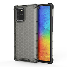 Carcasa Bumper Funda Silicona Transparente 360 Grados AM1 para Samsung Galaxy A91 Negro
