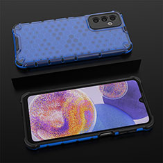 Carcasa Bumper Funda Silicona Transparente 360 Grados AM1 para Samsung Galaxy F23 5G Azul