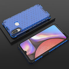 Carcasa Bumper Funda Silicona Transparente 360 Grados AM1 para Samsung Galaxy M01s Azul