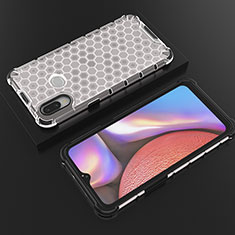 Carcasa Bumper Funda Silicona Transparente 360 Grados AM1 para Samsung Galaxy M01s Blanco