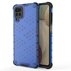 Carcasa Bumper Funda Silicona Transparente 360 Grados AM1 para Samsung Galaxy M12 Azul