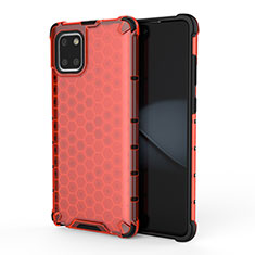 Carcasa Bumper Funda Silicona Transparente 360 Grados AM1 para Samsung Galaxy Note 10 Lite Rojo