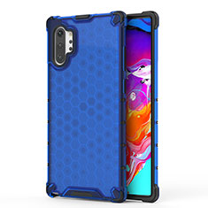 Carcasa Bumper Funda Silicona Transparente 360 Grados AM1 para Samsung Galaxy Note 10 Plus 5G Azul