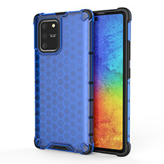 Carcasa Bumper Funda Silicona Transparente 360 Grados AM1 para Samsung Galaxy S10 Lite Azul