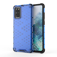 Carcasa Bumper Funda Silicona Transparente 360 Grados AM1 para Samsung Galaxy S20 Plus 5G Azul