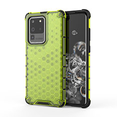 Carcasa Bumper Funda Silicona Transparente 360 Grados AM1 para Samsung Galaxy S20 Ultra Verde