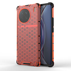 Carcasa Bumper Funda Silicona Transparente 360 Grados AM1 para Vivo X90 5G Rojo
