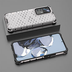 Carcasa Bumper Funda Silicona Transparente 360 Grados AM1 para Xiaomi Mi 12T 5G Blanco