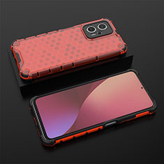 Carcasa Bumper Funda Silicona Transparente 360 Grados AM1 para Xiaomi Poco X4 GT 5G Rojo