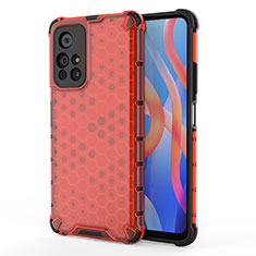 Carcasa Bumper Funda Silicona Transparente 360 Grados AM1 para Xiaomi Redmi Note 11 5G Rojo