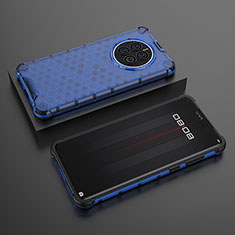 Carcasa Bumper Funda Silicona Transparente 360 Grados AM2 para Huawei Mate 50E Azul