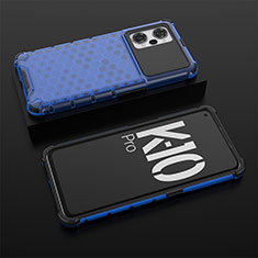 Carcasa Bumper Funda Silicona Transparente 360 Grados AM2 para Oppo K10 Pro 5G Azul