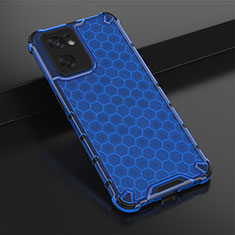 Carcasa Bumper Funda Silicona Transparente 360 Grados AM2 para Oppo Reno7 SE 5G Azul