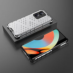 Carcasa Bumper Funda Silicona Transparente 360 Grados AM2 para Realme 10 Pro+ Plus 5G Blanco