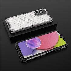 Carcasa Bumper Funda Silicona Transparente 360 Grados AM2 para Samsung Galaxy A04s Blanco