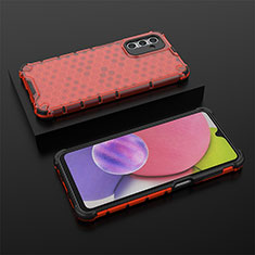 Carcasa Bumper Funda Silicona Transparente 360 Grados AM2 para Samsung Galaxy A13 5G Rojo