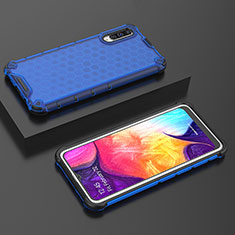 Carcasa Bumper Funda Silicona Transparente 360 Grados AM2 para Samsung Galaxy A30S Azul