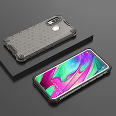 Carcasa Bumper Funda Silicona Transparente 360 Grados AM2 para Samsung Galaxy A40 Negro