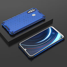 Carcasa Bumper Funda Silicona Transparente 360 Grados AM2 para Samsung Galaxy A40s Azul