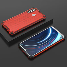 Carcasa Bumper Funda Silicona Transparente 360 Grados AM2 para Samsung Galaxy A40s Rojo