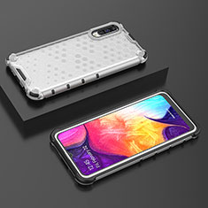 Carcasa Bumper Funda Silicona Transparente 360 Grados AM2 para Samsung Galaxy A50 Blanco