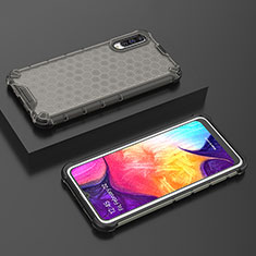 Carcasa Bumper Funda Silicona Transparente 360 Grados AM2 para Samsung Galaxy A50S Negro