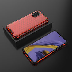 Carcasa Bumper Funda Silicona Transparente 360 Grados AM2 para Samsung Galaxy A51 4G Rojo