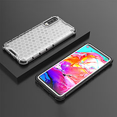 Carcasa Bumper Funda Silicona Transparente 360 Grados AM2 para Samsung Galaxy A70 Blanco