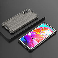 Carcasa Bumper Funda Silicona Transparente 360 Grados AM2 para Samsung Galaxy A70 Negro