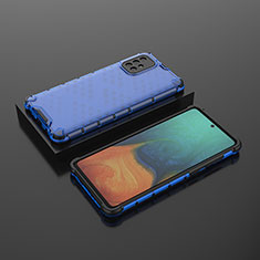 Carcasa Bumper Funda Silicona Transparente 360 Grados AM2 para Samsung Galaxy A71 4G A715 Azul