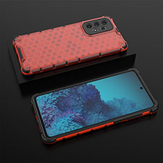 Carcasa Bumper Funda Silicona Transparente 360 Grados AM2 para Samsung Galaxy A73 5G Rojo