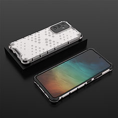 Carcasa Bumper Funda Silicona Transparente 360 Grados AM2 para Samsung Galaxy A82 5G Blanco
