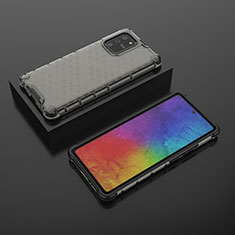 Carcasa Bumper Funda Silicona Transparente 360 Grados AM2 para Samsung Galaxy A91 Negro