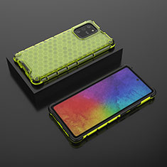 Carcasa Bumper Funda Silicona Transparente 360 Grados AM2 para Samsung Galaxy A91 Verde
