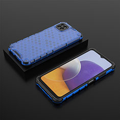 Carcasa Bumper Funda Silicona Transparente 360 Grados AM2 para Samsung Galaxy F42 5G Azul