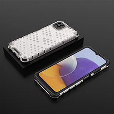 Carcasa Bumper Funda Silicona Transparente 360 Grados AM2 para Samsung Galaxy F42 5G Blanco