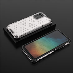 Carcasa Bumper Funda Silicona Transparente 360 Grados AM2 para Samsung Galaxy F52 5G Blanco