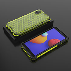 Carcasa Bumper Funda Silicona Transparente 360 Grados AM2 para Samsung Galaxy M01 Core Verde