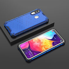 Carcasa Bumper Funda Silicona Transparente 360 Grados AM2 para Samsung Galaxy M10S Azul
